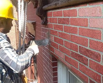 Concrete pavers, foundation wall